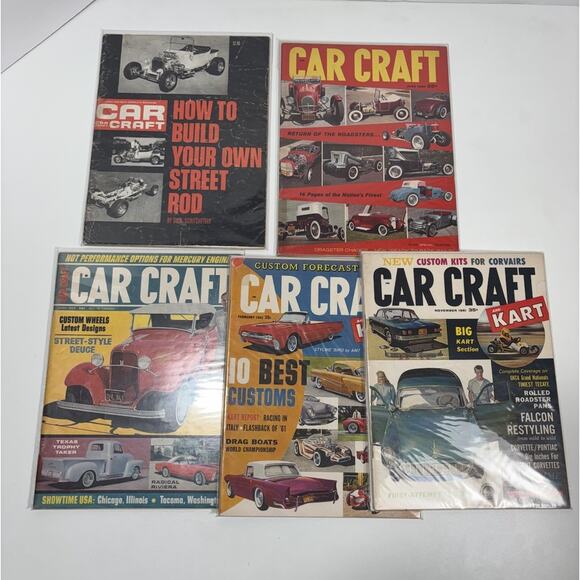 1960’s Car Craft Magazine Lot Of 5 In Average Condition - Picture 1 of 6